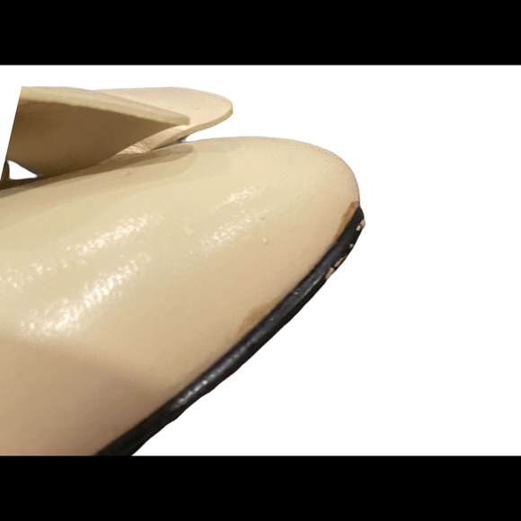 Vintage Calico cream leather cutout heels - Picture 13 of 16